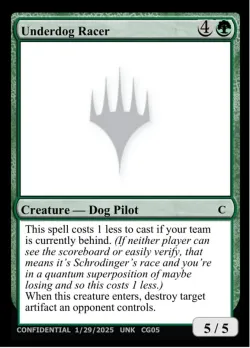 Underdog Racer #CG05a · Magic: The Gathering