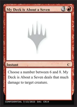 My Deck is About a Seven 「UNK/CR14a」「EN」