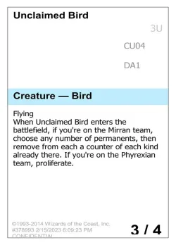 Unclaimed Bird #CU04 · Magic: The Gathering