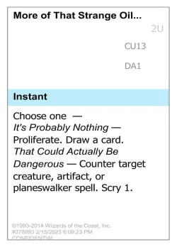 More of That Strange Oil... #CU13 · Magic: The Gathering
