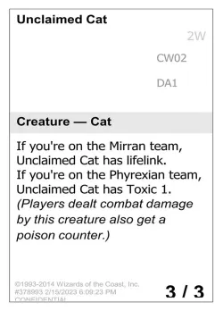 Unclaimed Cat #CW02 · Magic: The Gathering