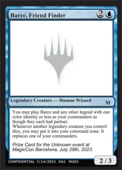Barce, Friend Finder #MU03 · Magic: The Gathering