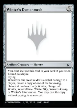 Winter's Demonmech #RA05c · Magic: The Gathering