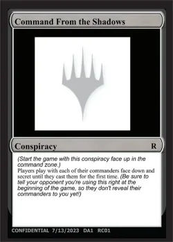 Command From the Shadows #RC01b · Magic: The Gathering