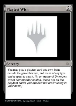 Playtest Wish #RC02 · Magic: The Gathering
