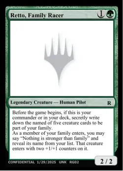 Retto, Family Racer #RG02 · Magic: The Gathering