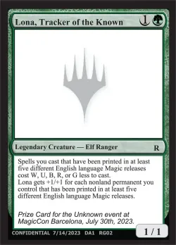Lona, Tracker of the Known #RG02c · Magic: The Gathering
