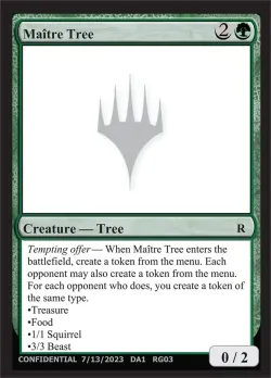 Maître Tree #RG03a · Magic: The Gathering