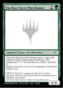 The Bear Force Pilot Runner 「UNK/RG59a」「EN」