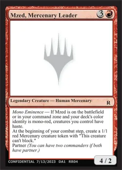 Mzed, Mercenary Leader #RR04a · Magic: The Gathering