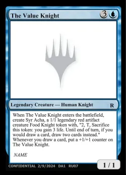 The Value Knight #RU07a · Magic: The Gathering