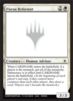 Fioran Reformist #RW03b · Magic: The Gathering