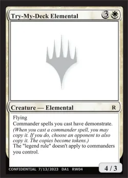 Try-My-Deck Elemental #RW04f · Magic: The Gathering