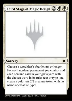 Third Stage of Magic Design #RW05f · Magic: The Gathering