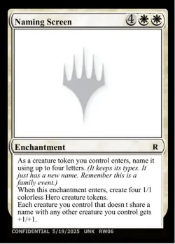 Naming Screen #RW06a · Magic: The Gathering