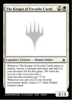 The Keeper of Favorite Cards 「UNK/RW90b」「EN」