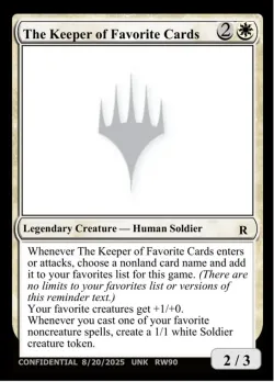 The Keeper of Favorite Cards 「UNK/RW90c」「EN」