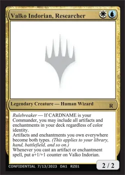 Valko Indorian, Researcher #RZ01c · Magic: The Gathering