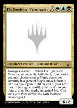 The Egotistical Velociraptor #RZ03b · Magic: The Gathering