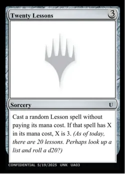 Twenty Lessons #UA03 · Magic: The Gathering