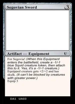 Segovian Sword #UA03e · Magic: The Gathering
