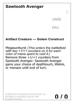 Sawtooth Avenger #UA06b · Magic: The Gathering