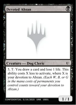 Devoted Abzan #UB01 · Magic: The Gathering