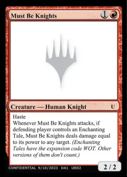 Must Be Knights #UR02a · Magic: The Gathering