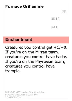 Furnace Oriflamme #UR13 · Magic: The Gathering