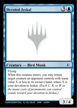 Devoted Jeskai #UU04b · Magic: The Gathering