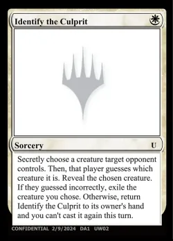 Identify the Culprit #UW02c · Magic: The Gathering