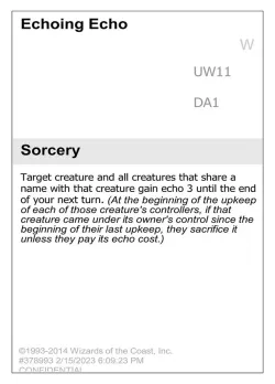 Echoing Echo #UW11 · Magic: The Gathering