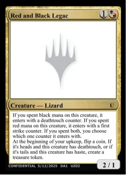 Red and Black Legac #UZ02 · Magic: The Gathering