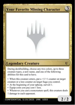 Your Favorite Missing Character #UZ03 · Magic: The Gathering