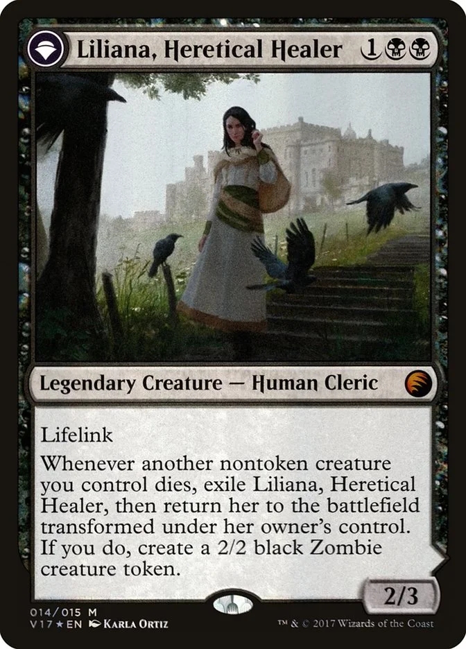 Liliana, Heretical Healer // Liliana, Defiant Necromancer 「V17/14」「EN」