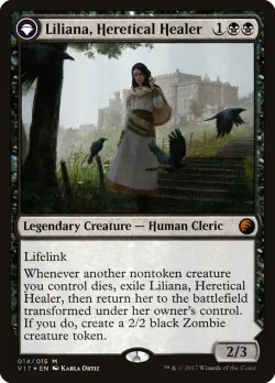 Liliana, Heretical Healer // Liliana, Defiant Necromancer 「V17/14」「EN」