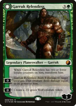 Garruk Relentless // Garruk, the Veil-Cursed 「V17/9」「EN」