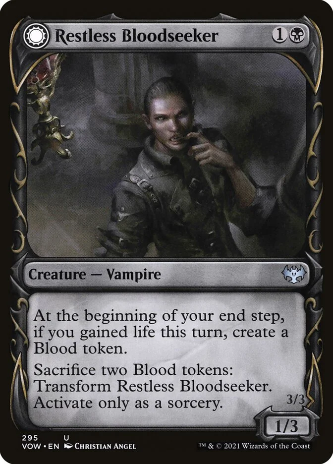 Restless Bloodseeker // Bloodsoaked Reveler 「VOW/295」「EN」
