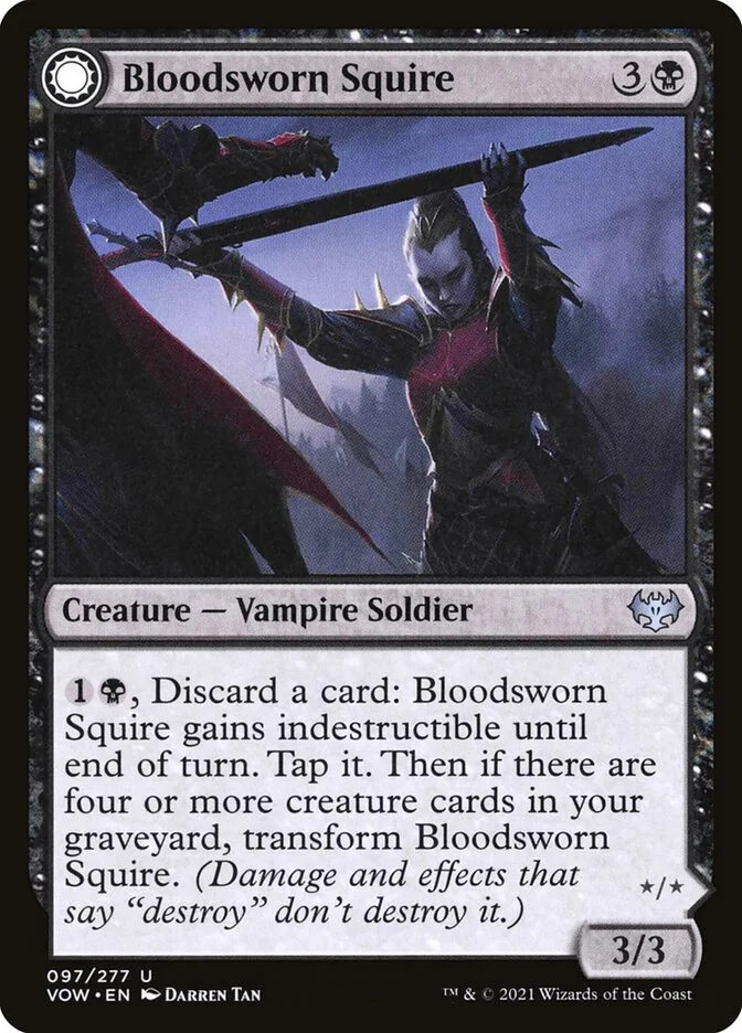 Bloodsworn Squire // Bloodsworn Knight 「VOW/97」「EN」