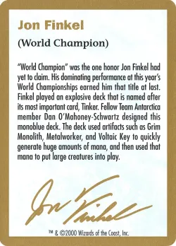 Jon Finkel Bio #jf0a · Magic: The Gathering