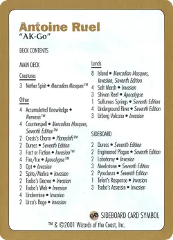 Antoine Ruel Decklist #ar0b · Magic: The Gathering