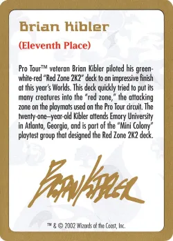 Brian Kibler Bio #bk0a · Magic: The Gathering