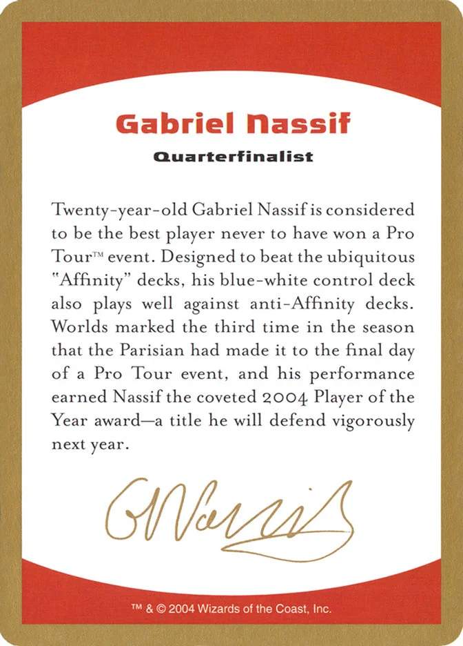 Gabriel Nassif Bio 「WC04/gn0a」「EN」