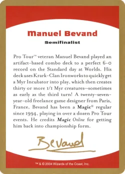 Manuel Bevand Bio #mb0a · Magic: The Gathering