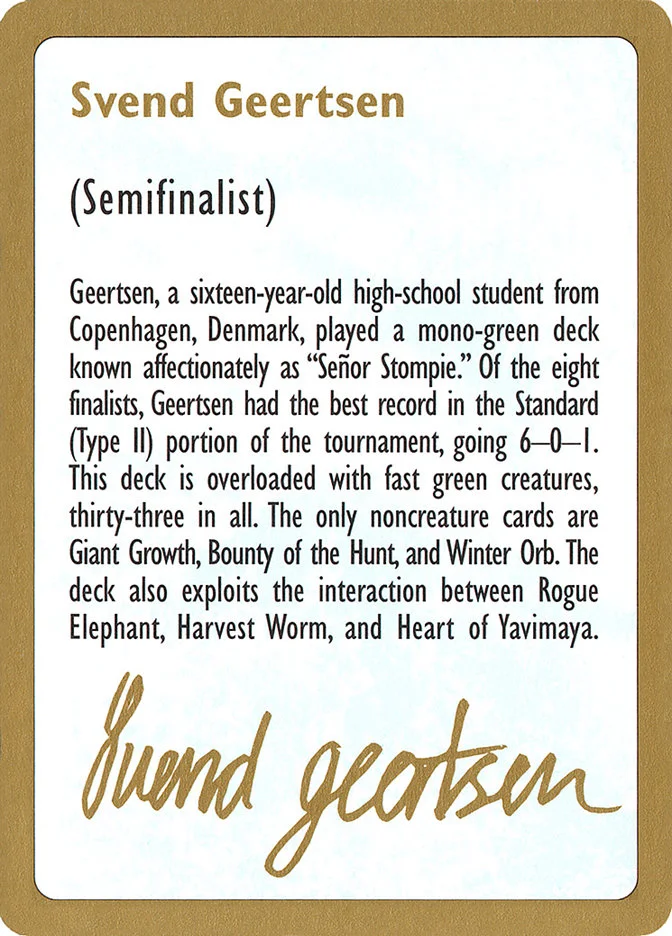 Svend Geertsen Bio 「WC97/sg0a」「EN」