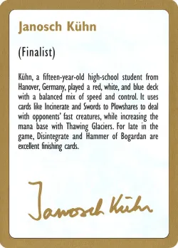 Janosch Kühn Bio (1997) #jk0a · Magic: The Gathering