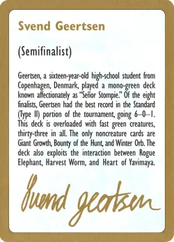 Svend Geertsen Bio #sg0a · Magic: The Gathering