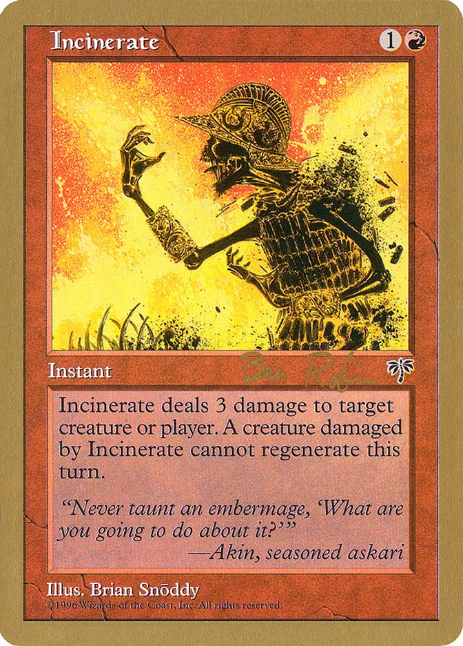 Incinerate 「WC98/br184」「EN」