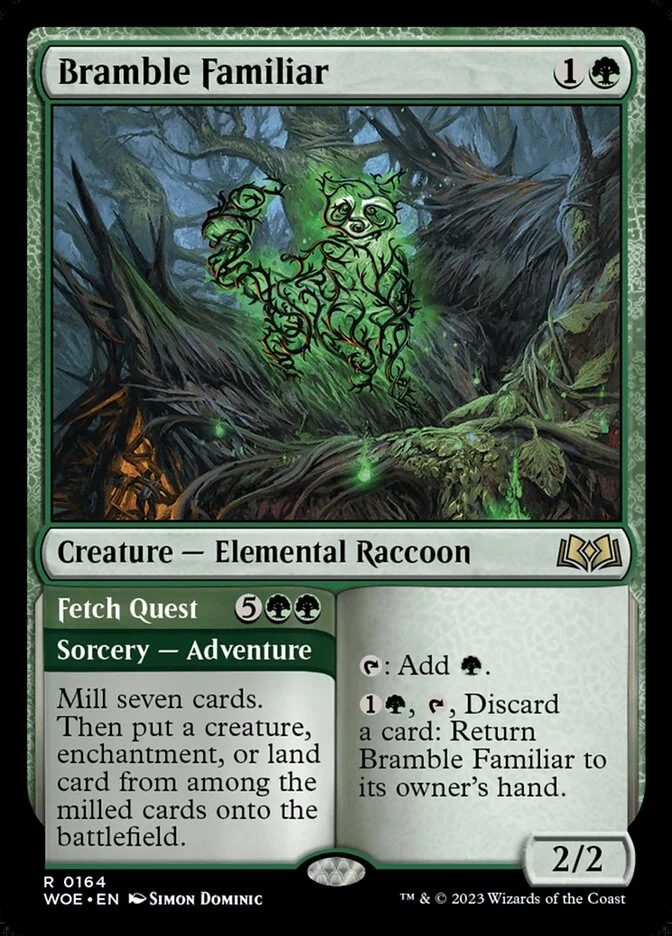 Bramble Familiar // Fetch Quest 「WOE/164」「EN」