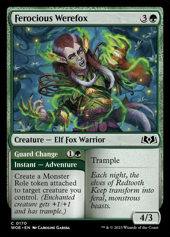 Ferocious Werefox // Guard Change 「WOE/170」「EN」
